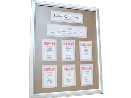 Table Plan - Framed - Bespoke